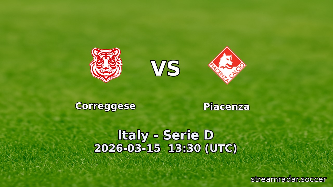 Correggese vs Piacenza