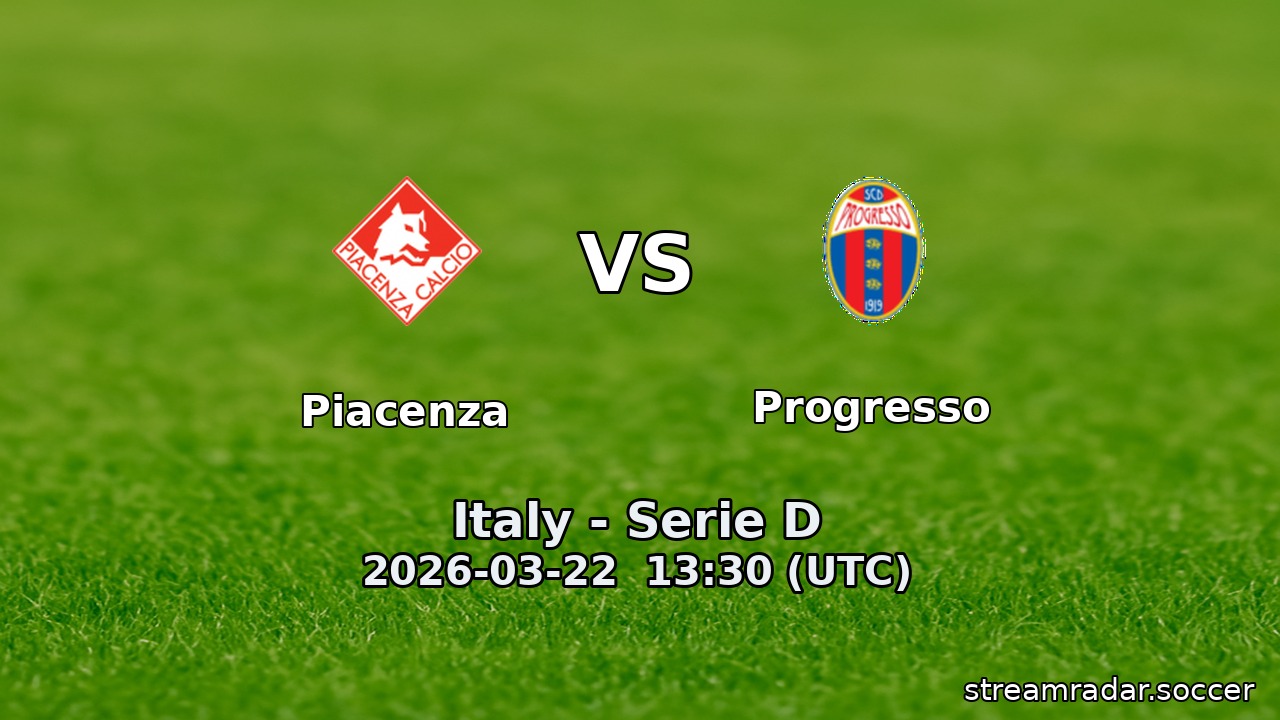 Piacenza vs Progresso