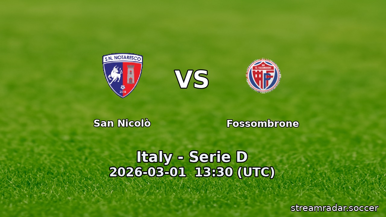 San Nicolò vs Fossombrone