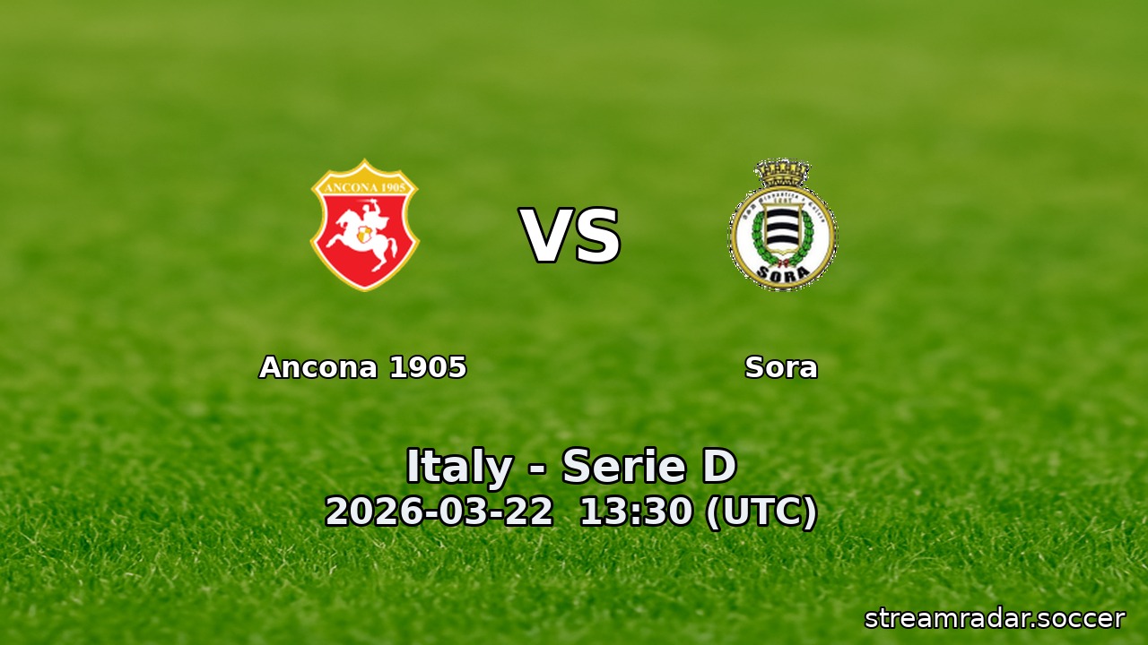Ancona 1905 vs Sora