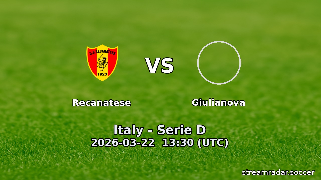 Recanatese vs Giulianova