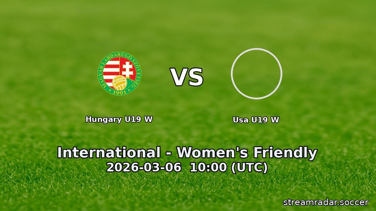 Hungary U19 W vs Usa U19 W
