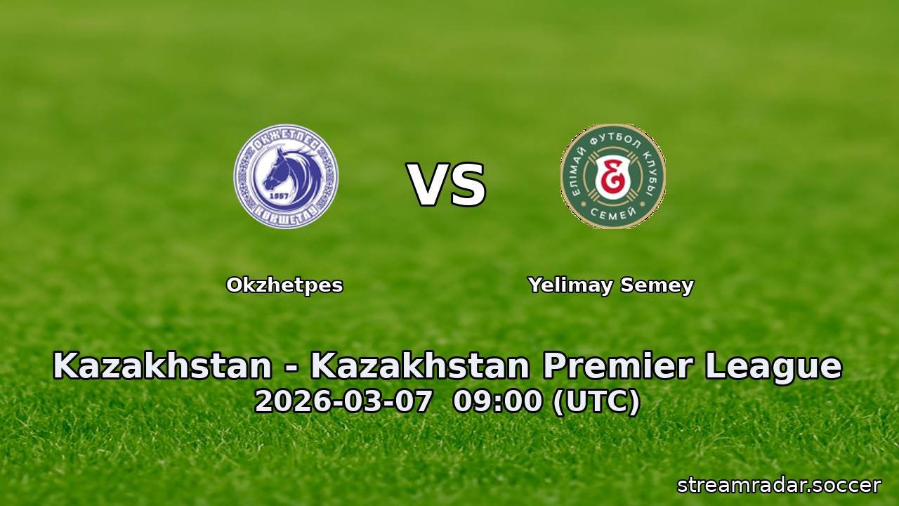 Okzhetpes vs Yelimay Semey