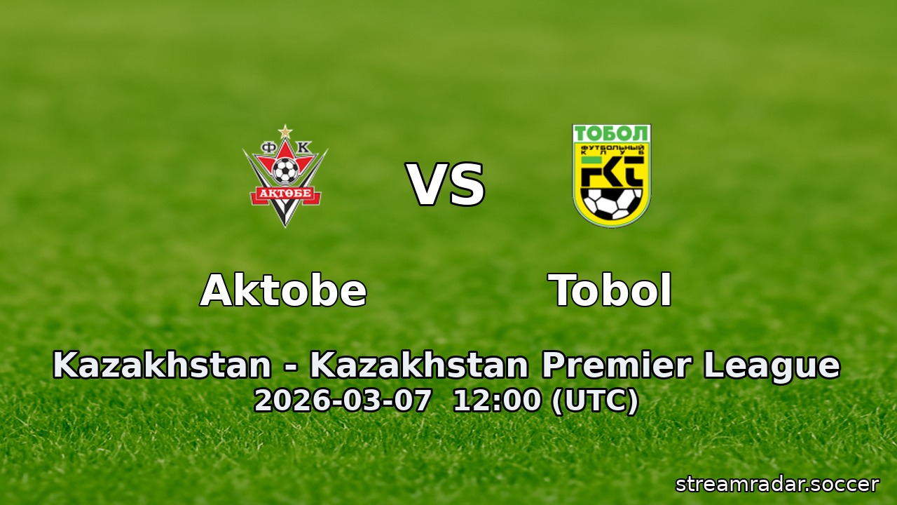 Aktobe vs Tobol