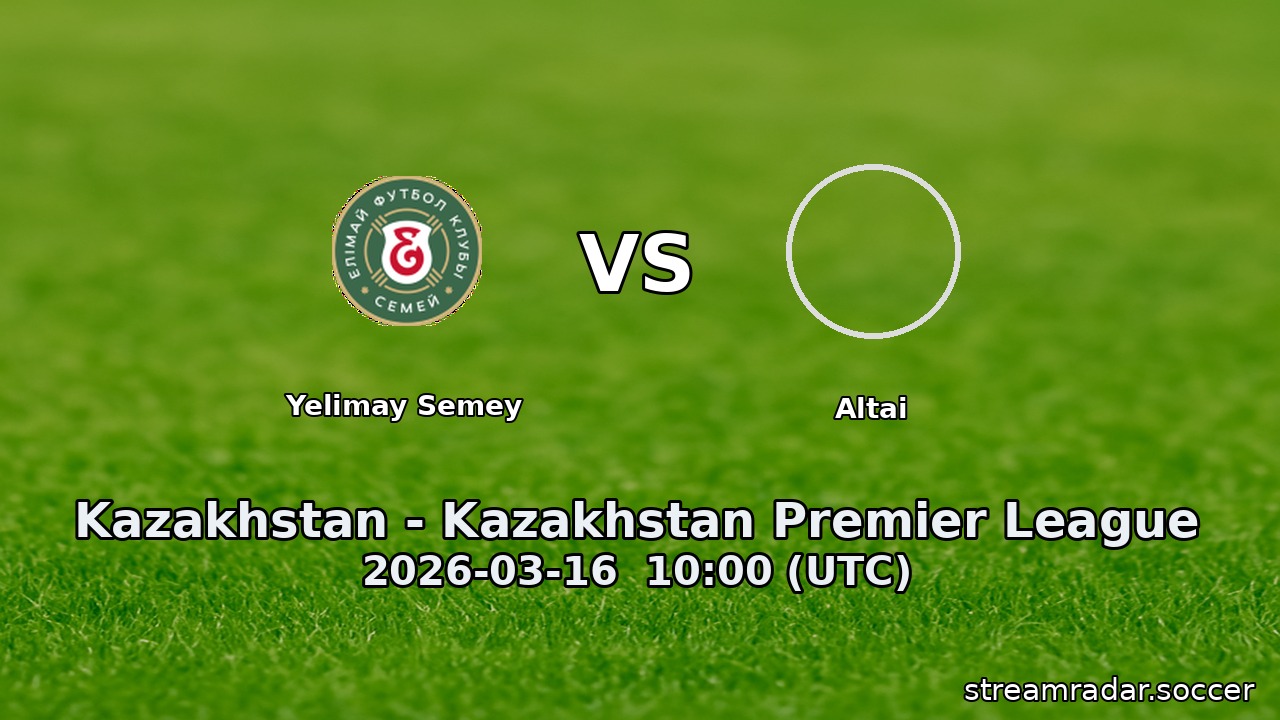 Yelimay Semey vs Altai