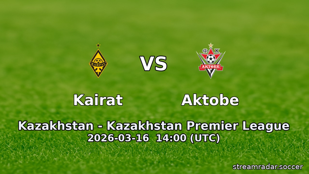 Kairat vs Aktobe