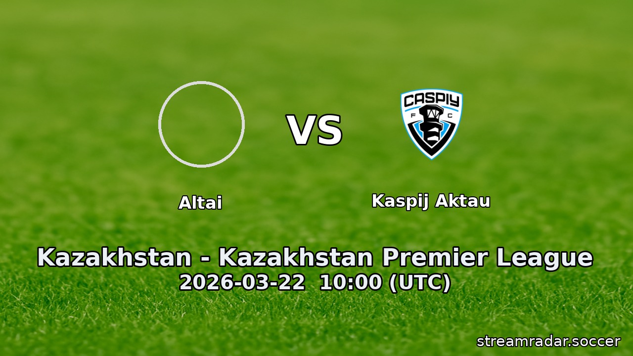 Altai vs Kaspij Aktau