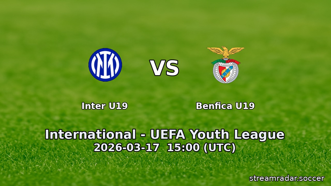 Inter U19 vs Benfica U19