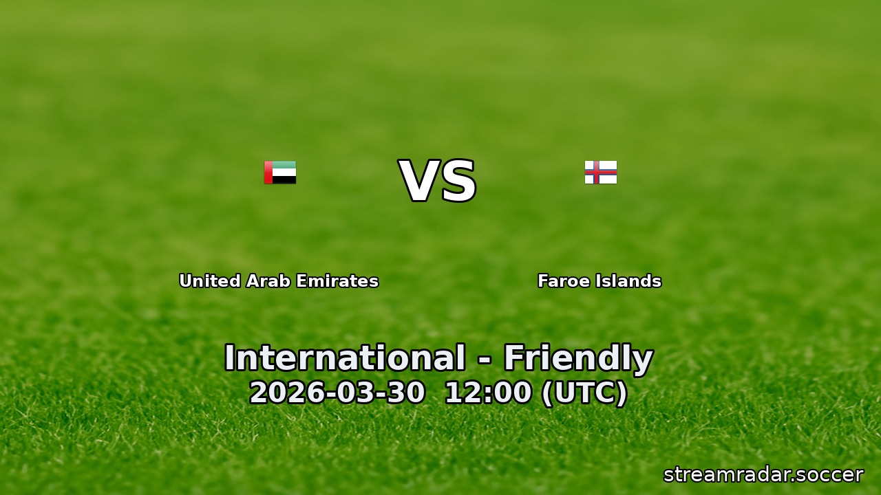 United Arab Emirates vs Faroe Islands