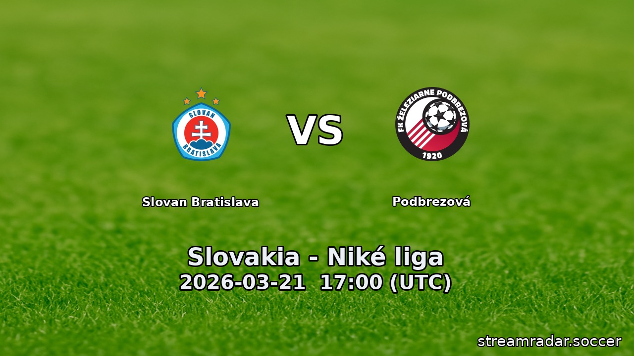 Slovan Bratislava vs Podbrezová