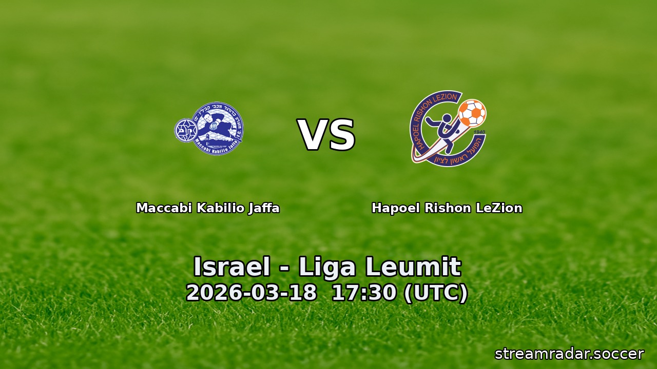Maccabi Kabilio Jaffa vs Hapoel Rishon LeZion