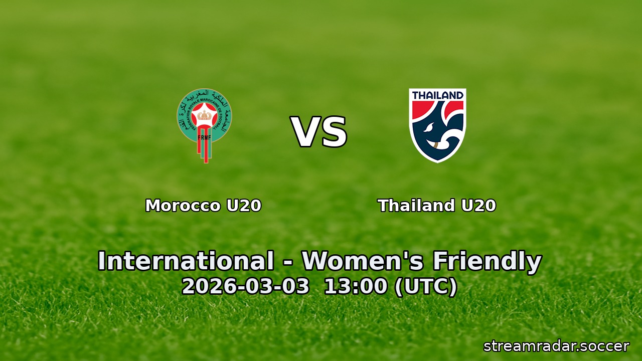 Morocco U20 vs Thailand U20