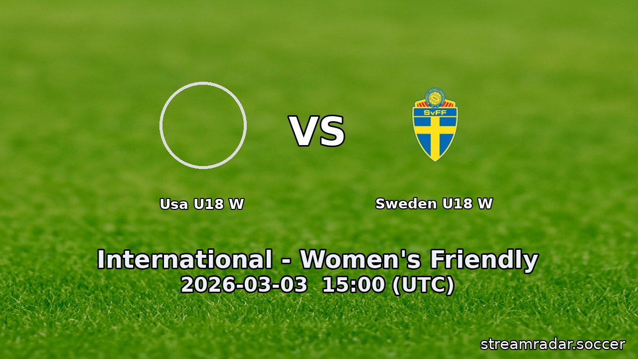 Usa U18 W vs Sweden U18 W