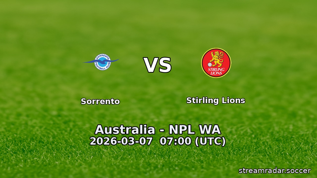 Sorrento vs Stirling Lions
