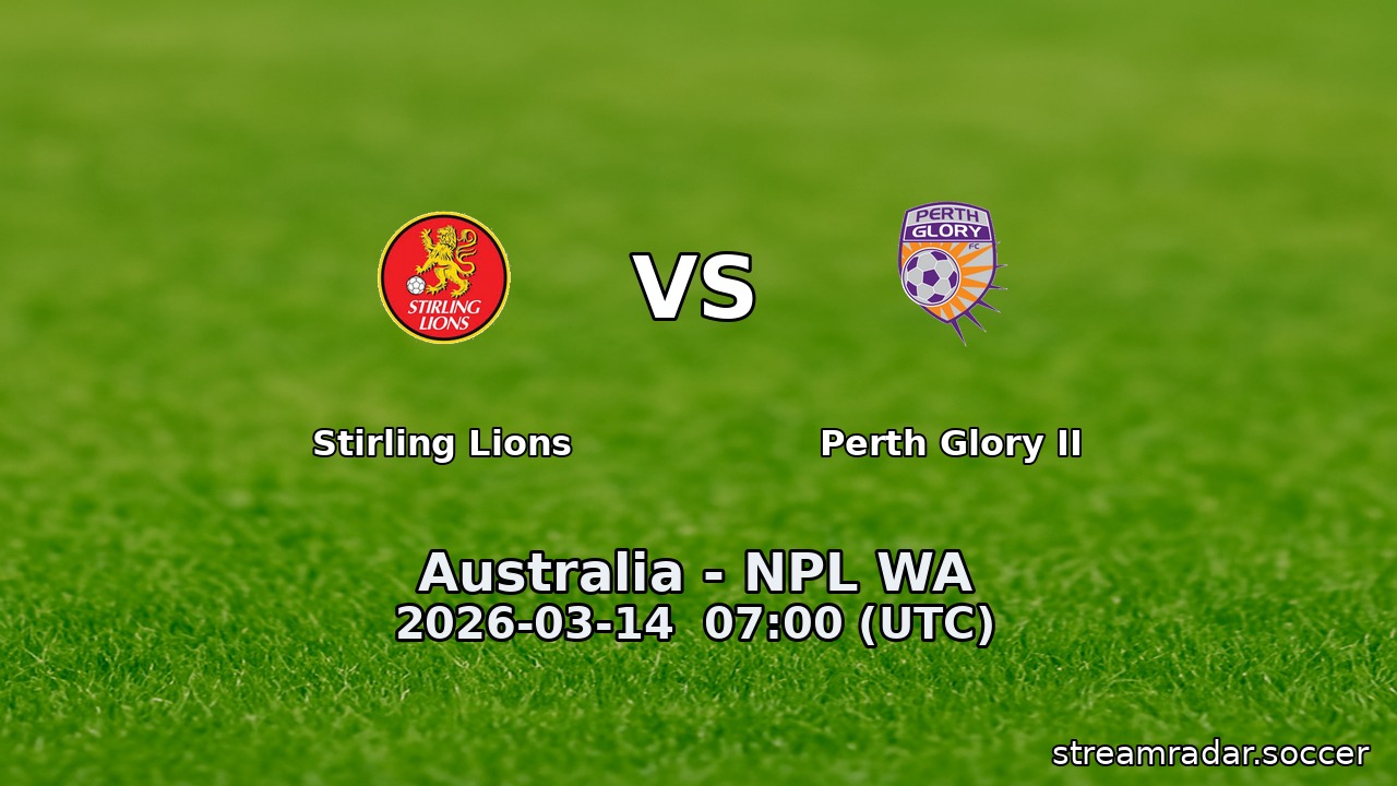 Stirling Lions vs Perth Glory II