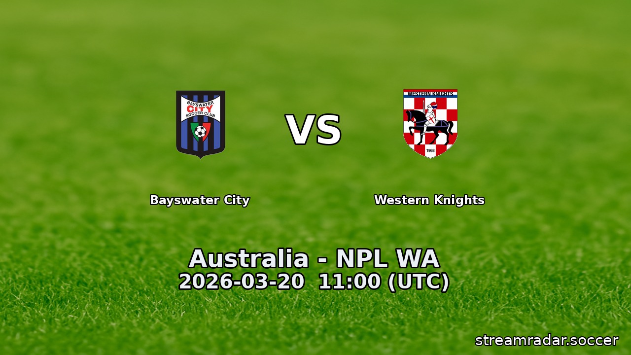 Bayswater City vs Western Knights