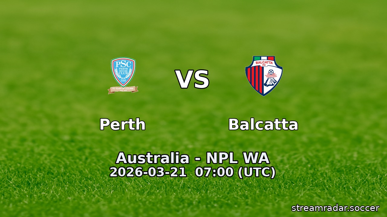 Perth vs Balcatta