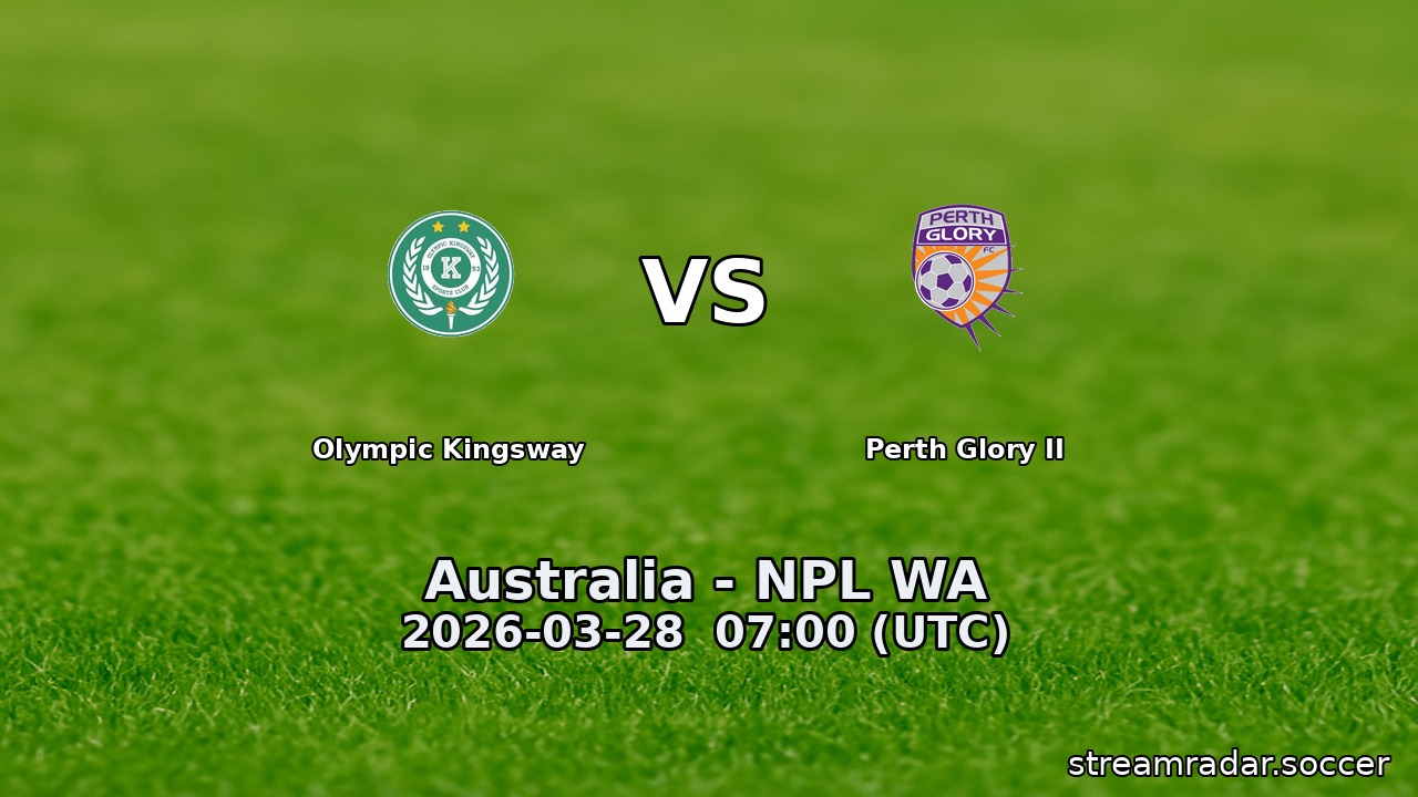 Olympic Kingsway vs Perth Glory II