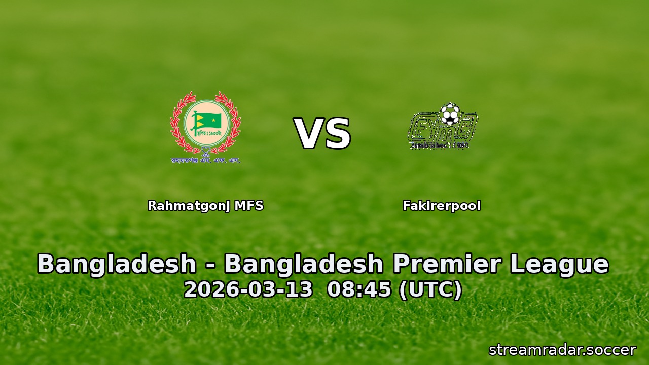Rahmatgonj MFS vs Fakirerpool