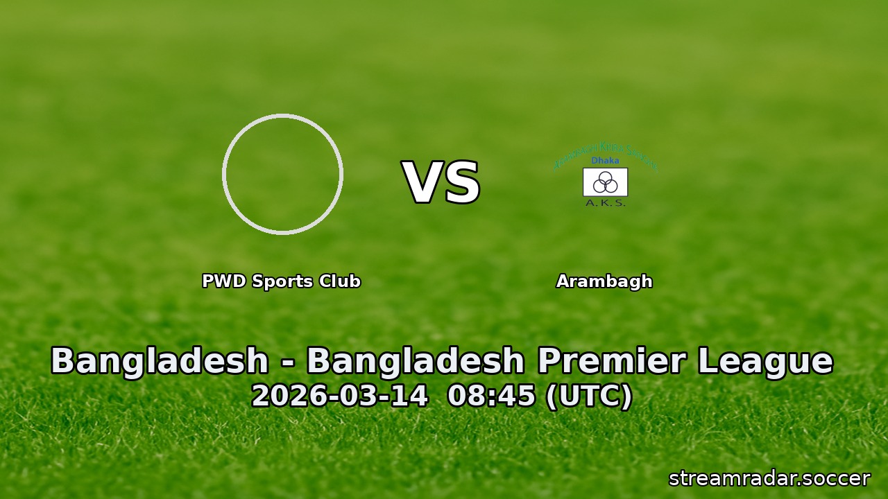 PWD Sports Club vs Arambagh