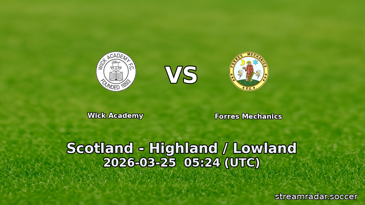 Wick Academy vs Forres Mechanics