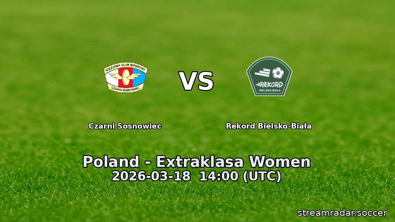Czarni Sosnowiec vs Rekord Bielsko-Biała