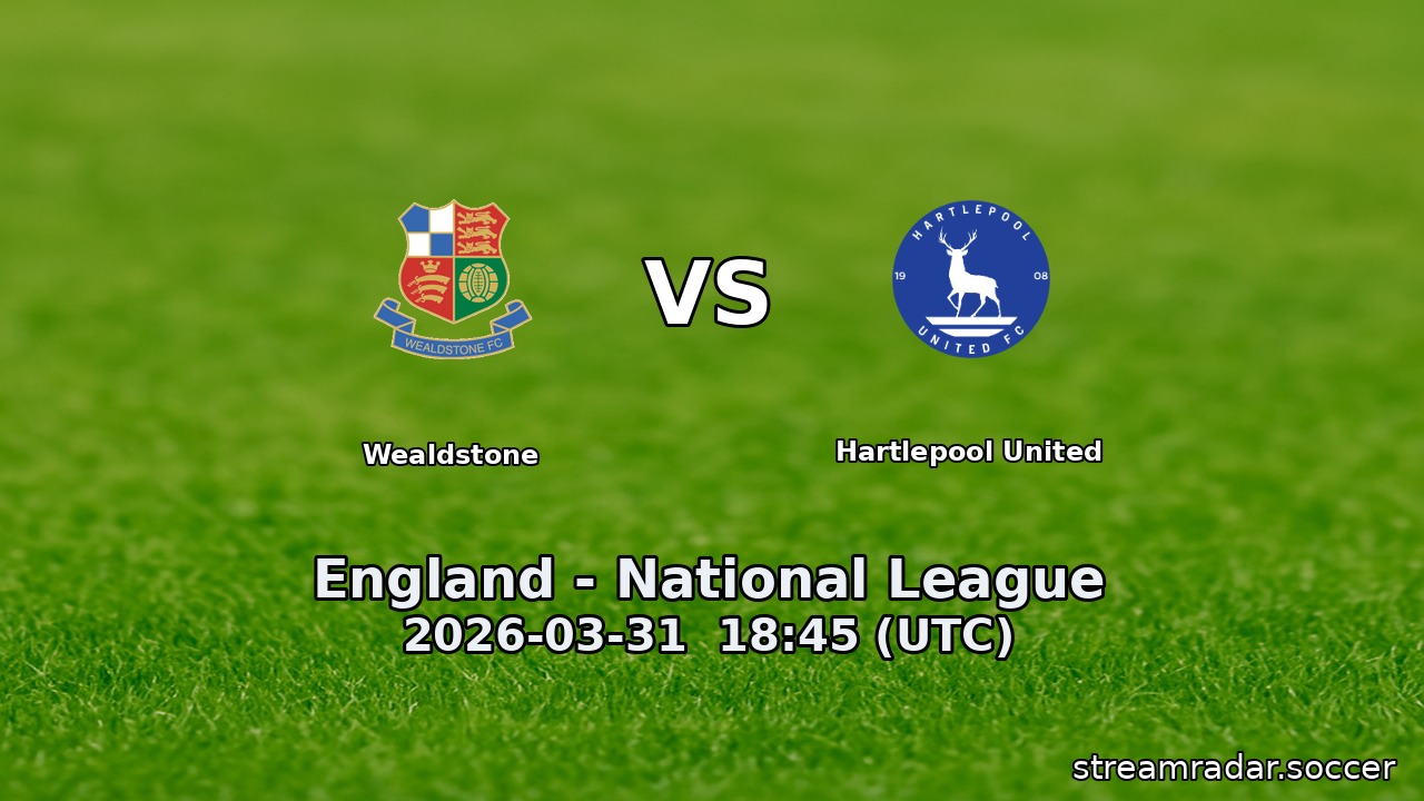 Wealdstone vs Hartlepool United