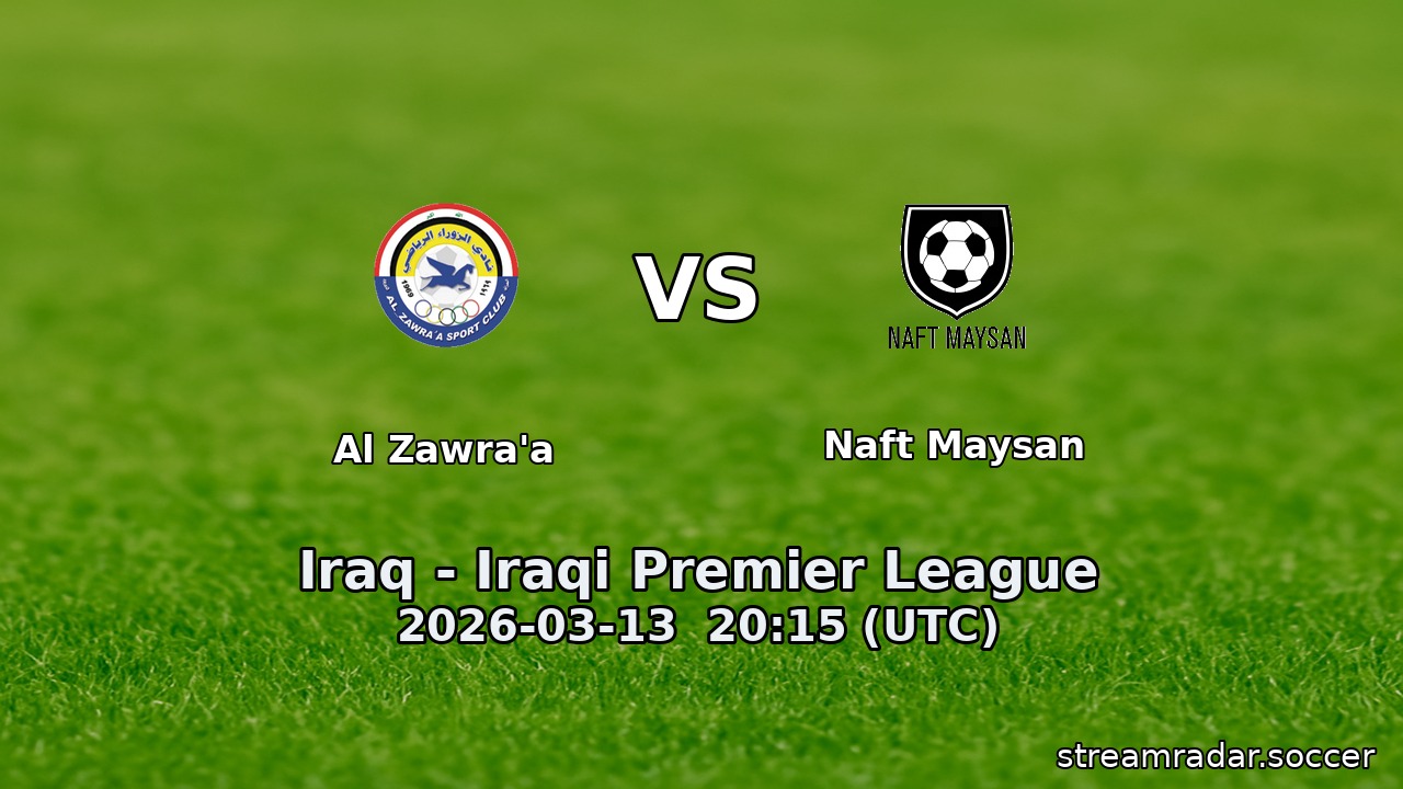 Al Zawra'a vs Naft Maysan
