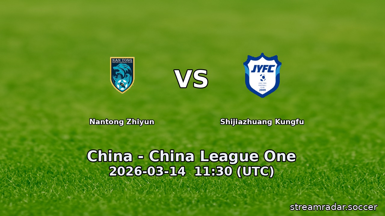 Nantong Zhiyun vs Shijiazhuang Kungfu