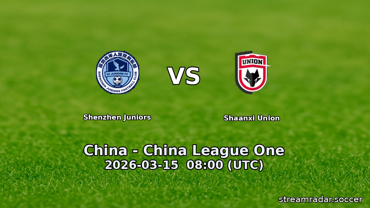 Shenzhen Juniors vs Shaanxi Union
