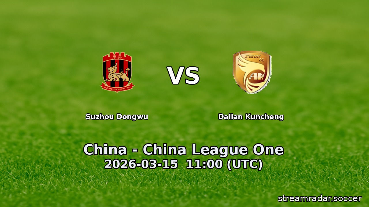 Suzhou Dongwu vs Dalian Kuncheng