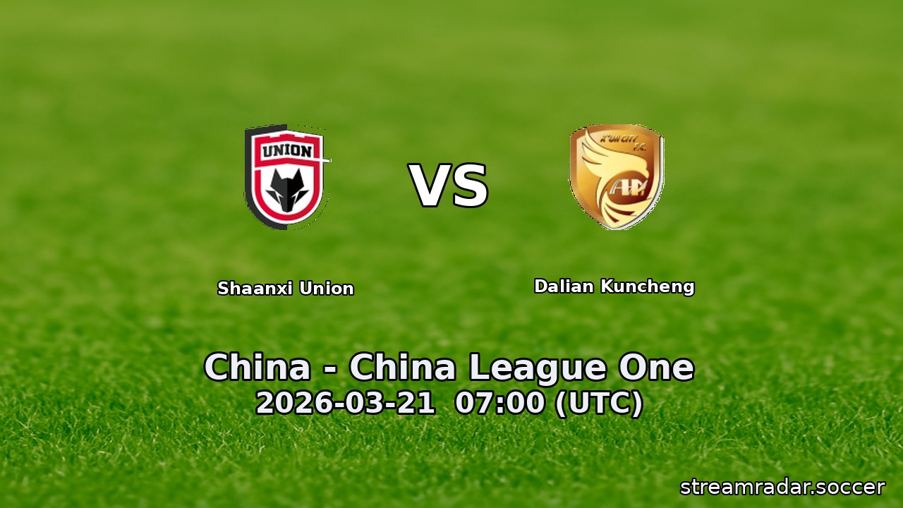 Shaanxi Union vs Dalian Kuncheng