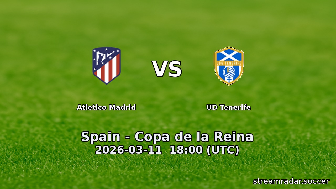 Atletico Madrid vs UD Tenerife