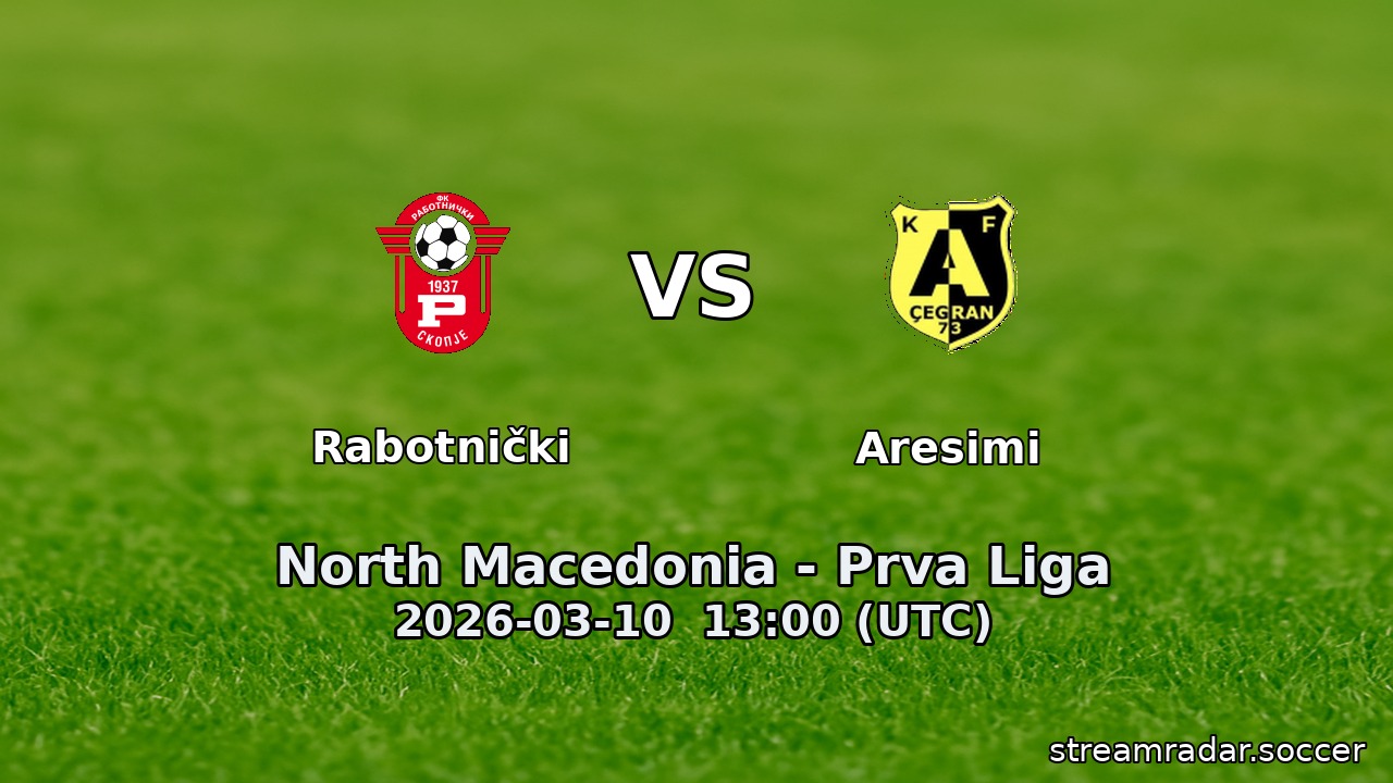 Rabotnički vs Aresimi