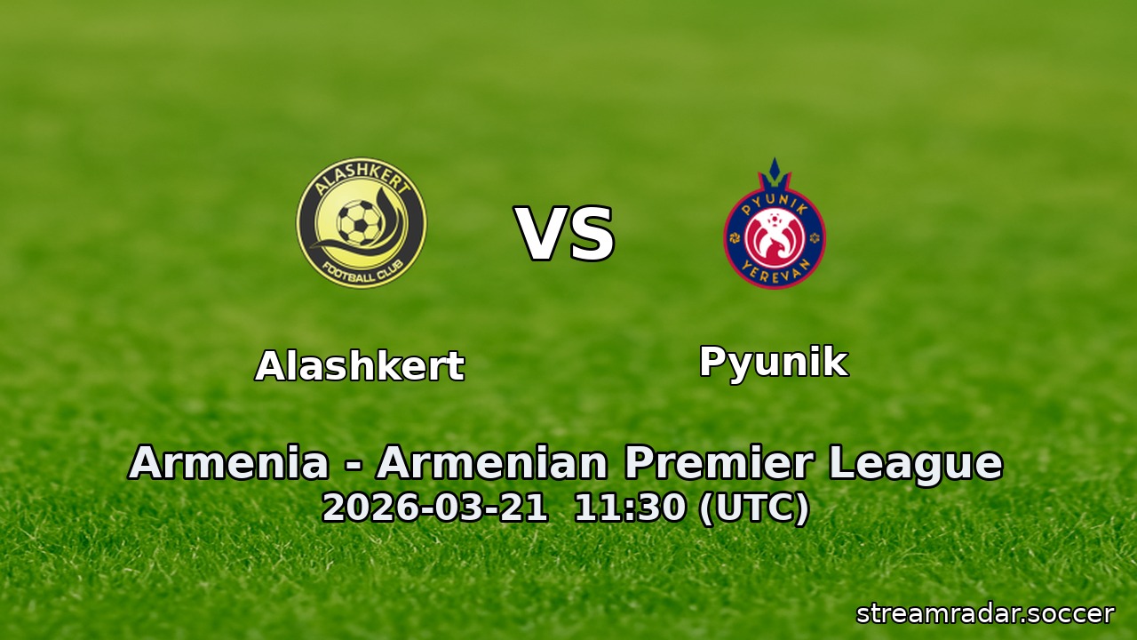 Alashkert vs Pyunik