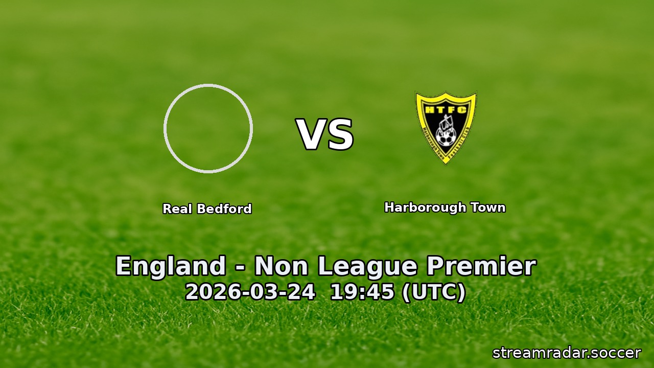 Real Bedford vs Harborough Town
