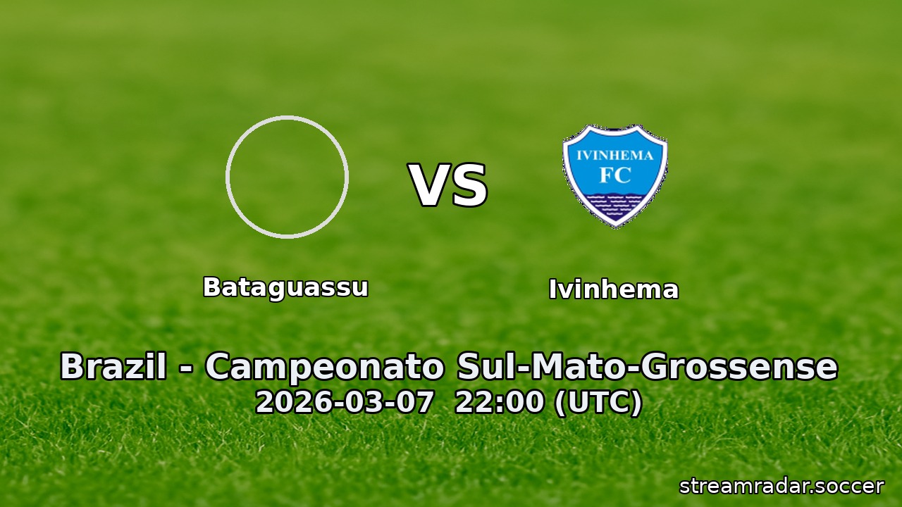 Bataguassu vs Ivinhema