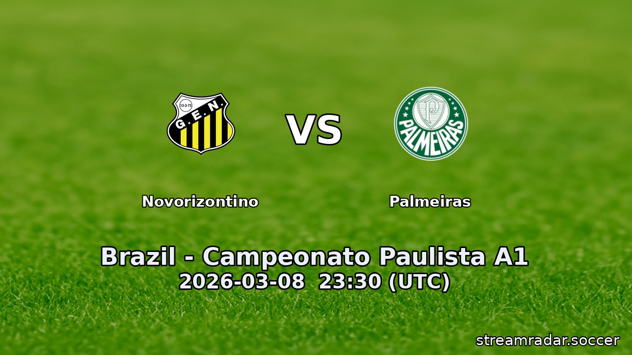 Novorizontino vs Palmeiras