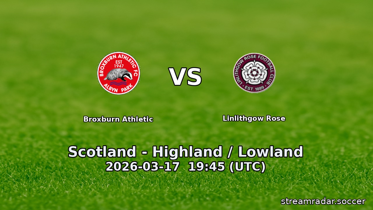 Broxburn Athletic vs Linlithgow Rose