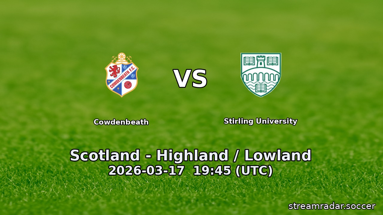 Cowdenbeath vs Stirling University