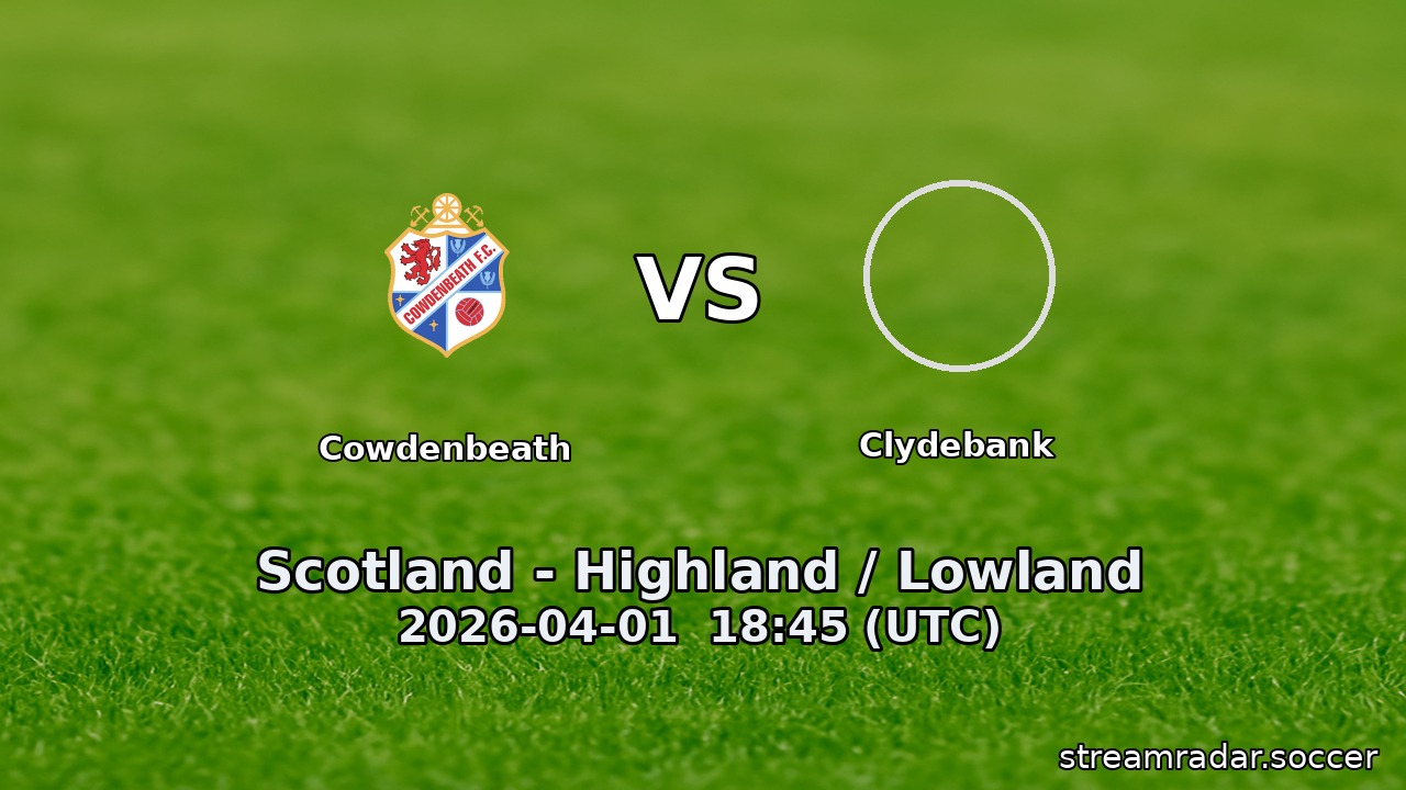 Cowdenbeath vs Clydebank