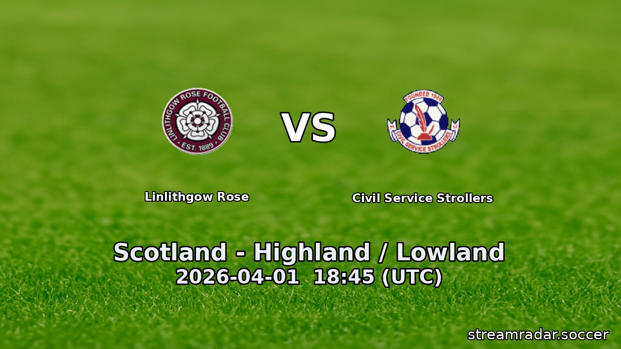 Linlithgow Rose vs Civil Service Strollers