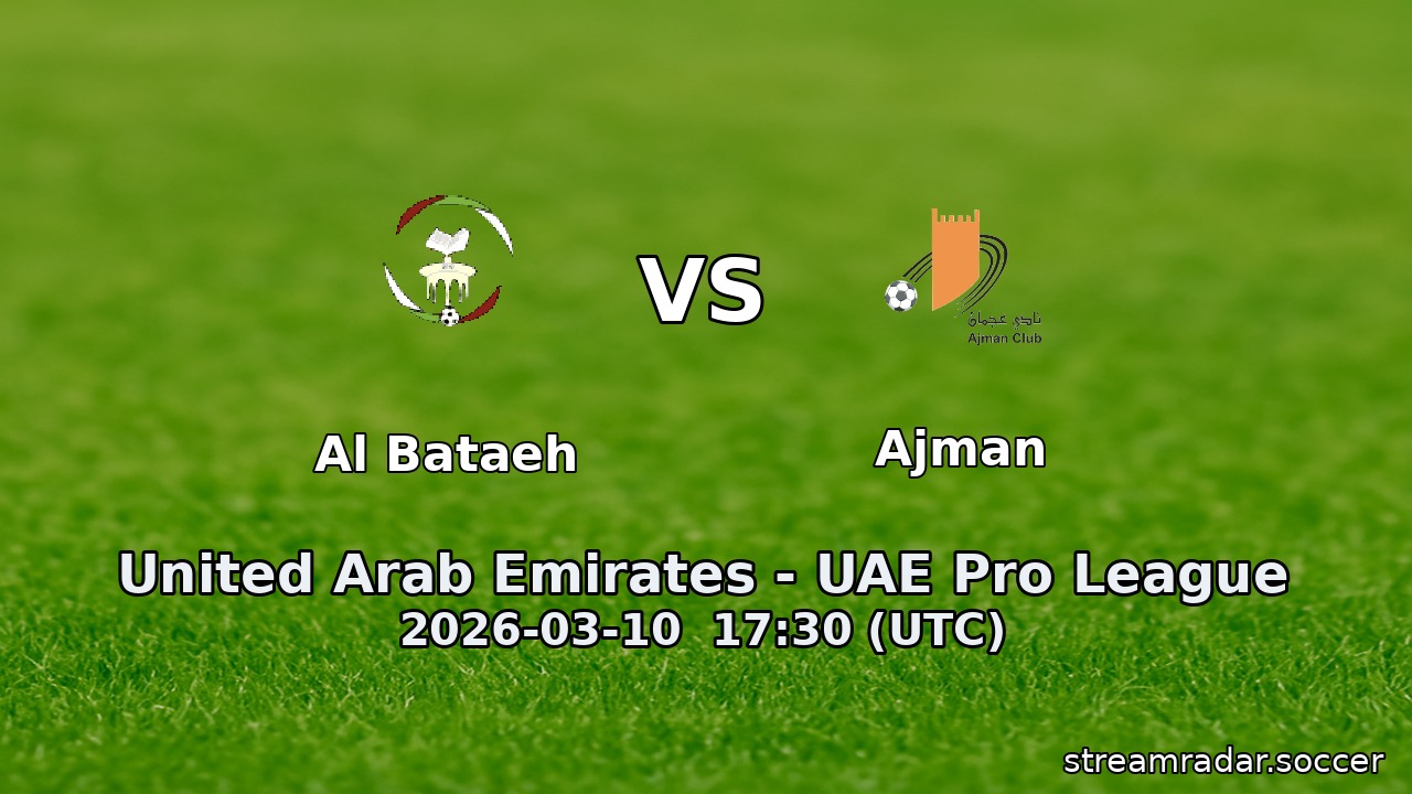 Al Bataeh vs Ajman