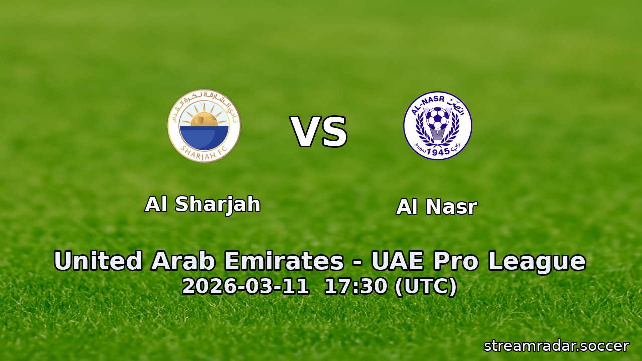 Al Sharjah vs Al Nasr