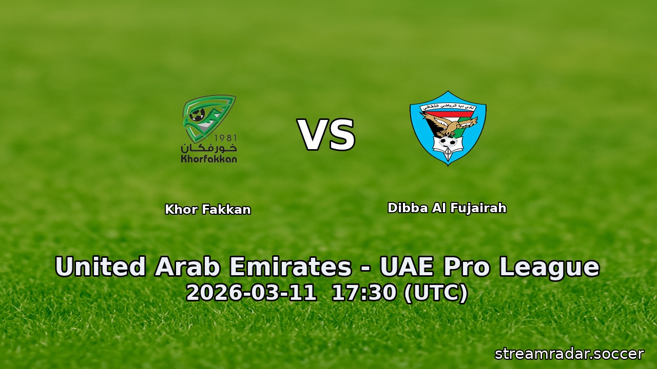 Khor Fakkan vs Dibba Al Fujairah