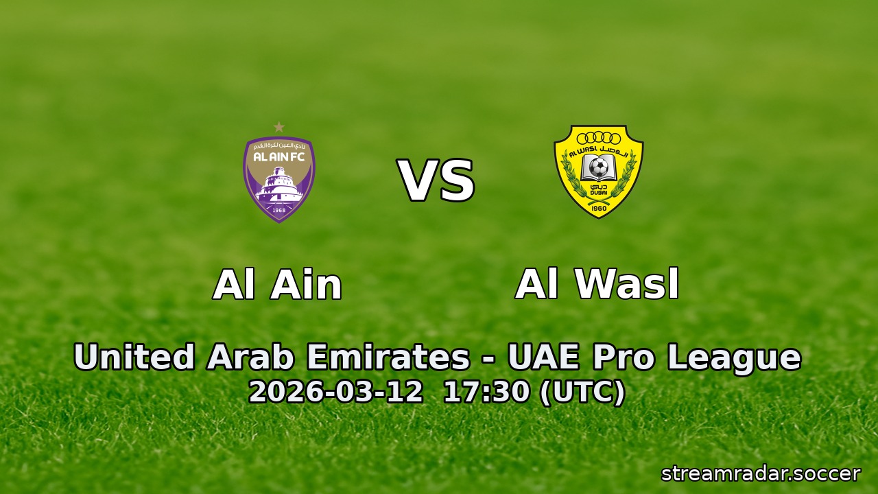 Al Ain vs Al Wasl