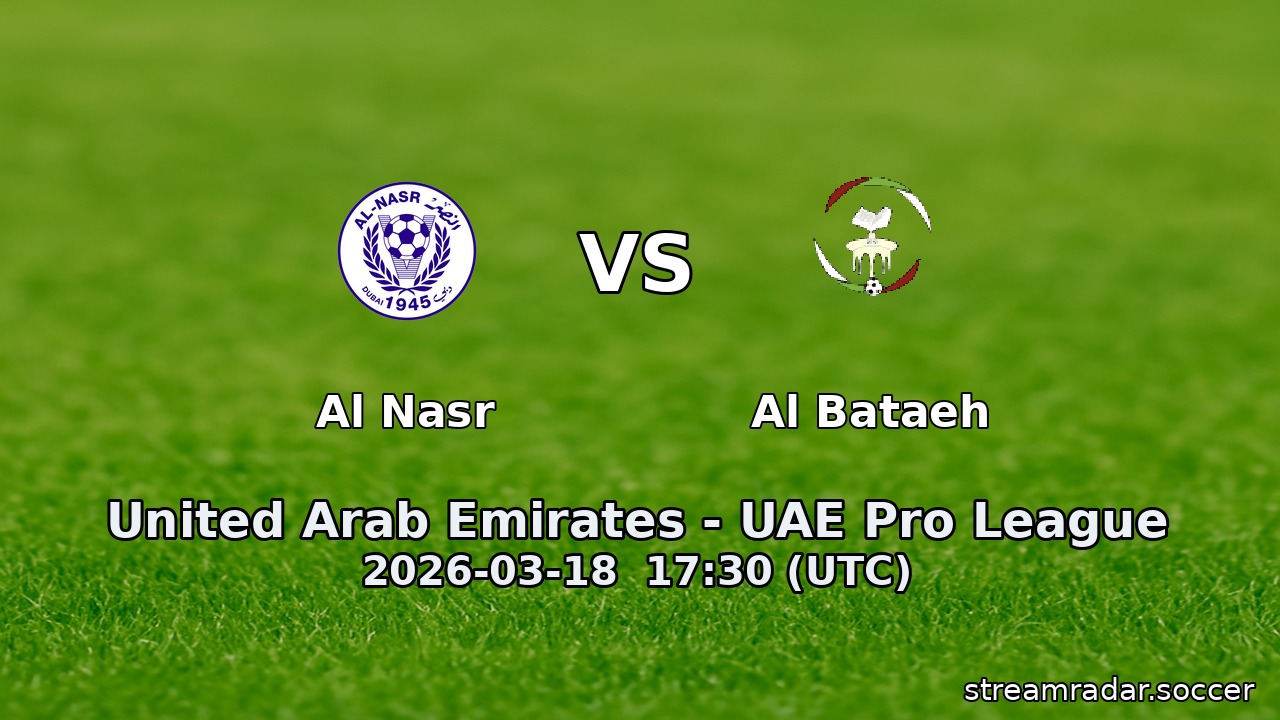 Al Nasr vs Al Bataeh