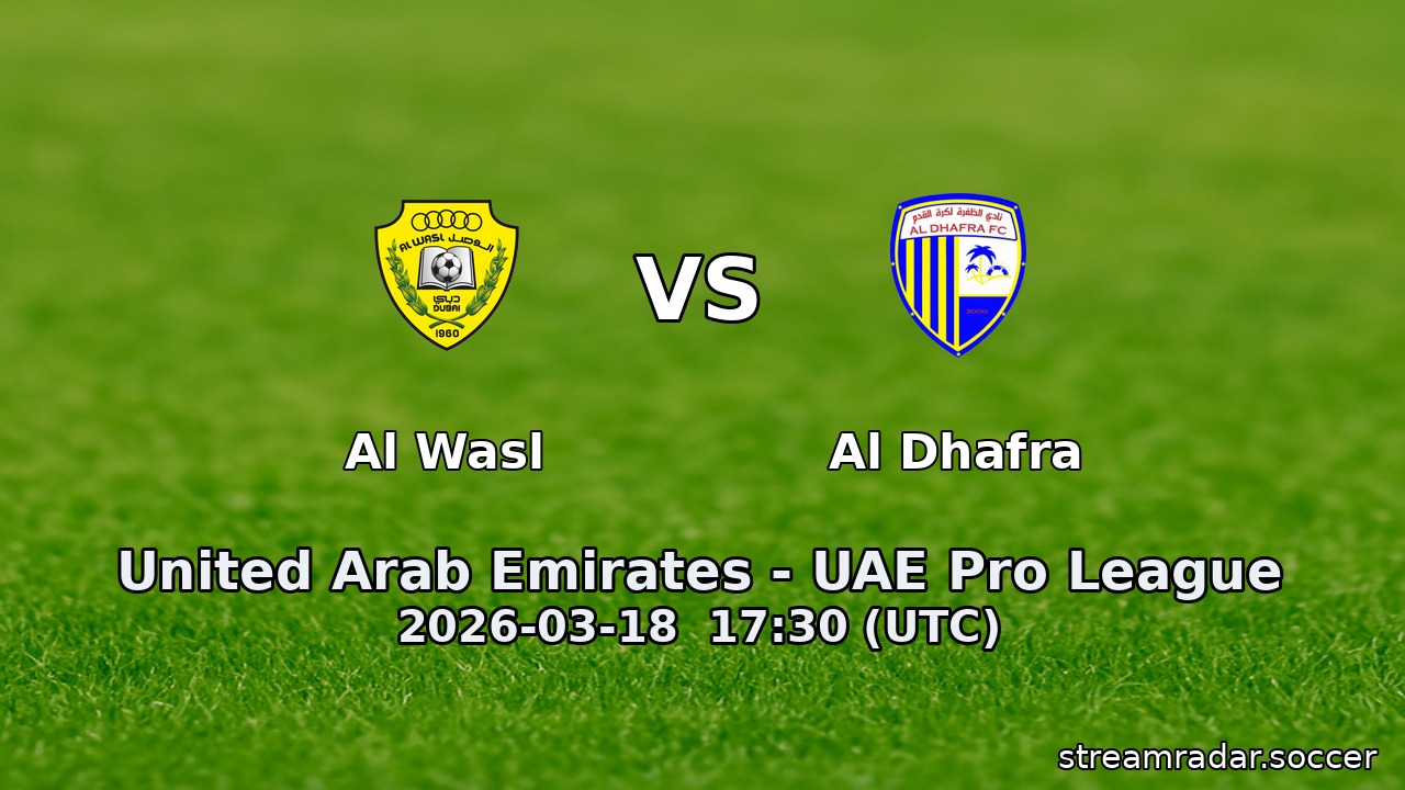 Al Wasl vs Al Dhafra