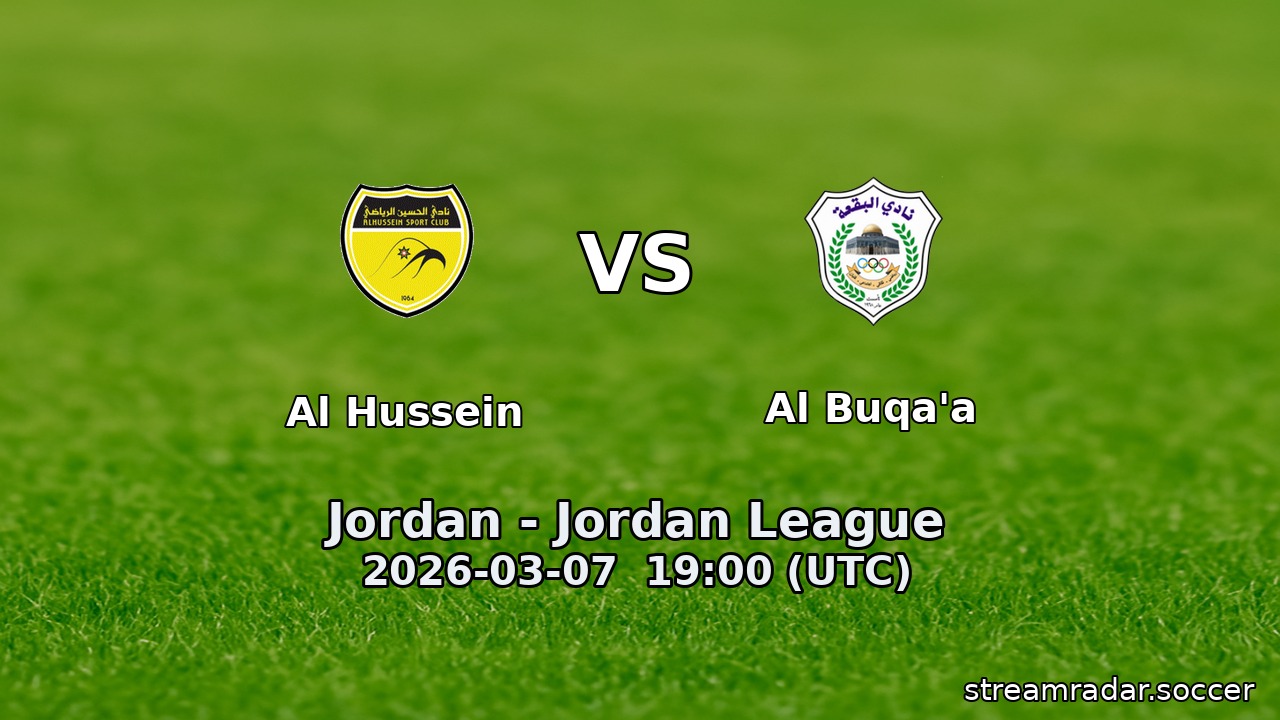Al Hussein vs Al Buqa'a