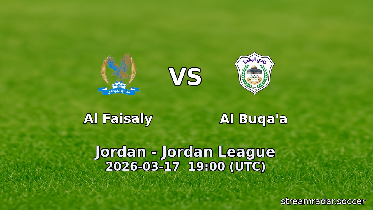 Al Faisaly vs Al Buqa'a